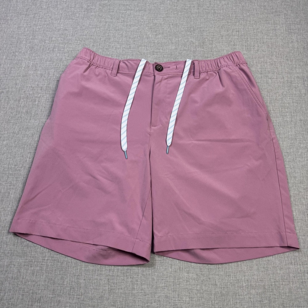 Chubbies Everywhere Chino Shorts Mens XL Pink Drawstring Elastic Waist 8" Inseam